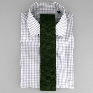 The Tie Bar Gingham Grey Non-Iron Dress Shirt